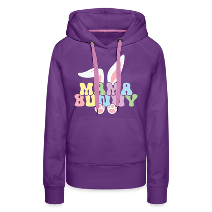 Mama Bunny Women’s Premium Hoodie (Easter) - purple 