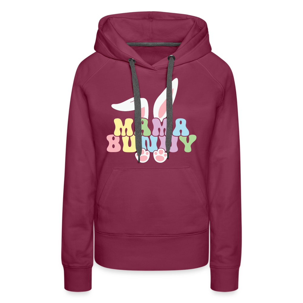 Mama Bunny Women’s Premium Hoodie (Easter) - burgundy