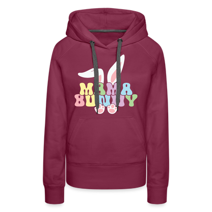 Mama Bunny Women’s Premium Hoodie (Easter) - burgundy