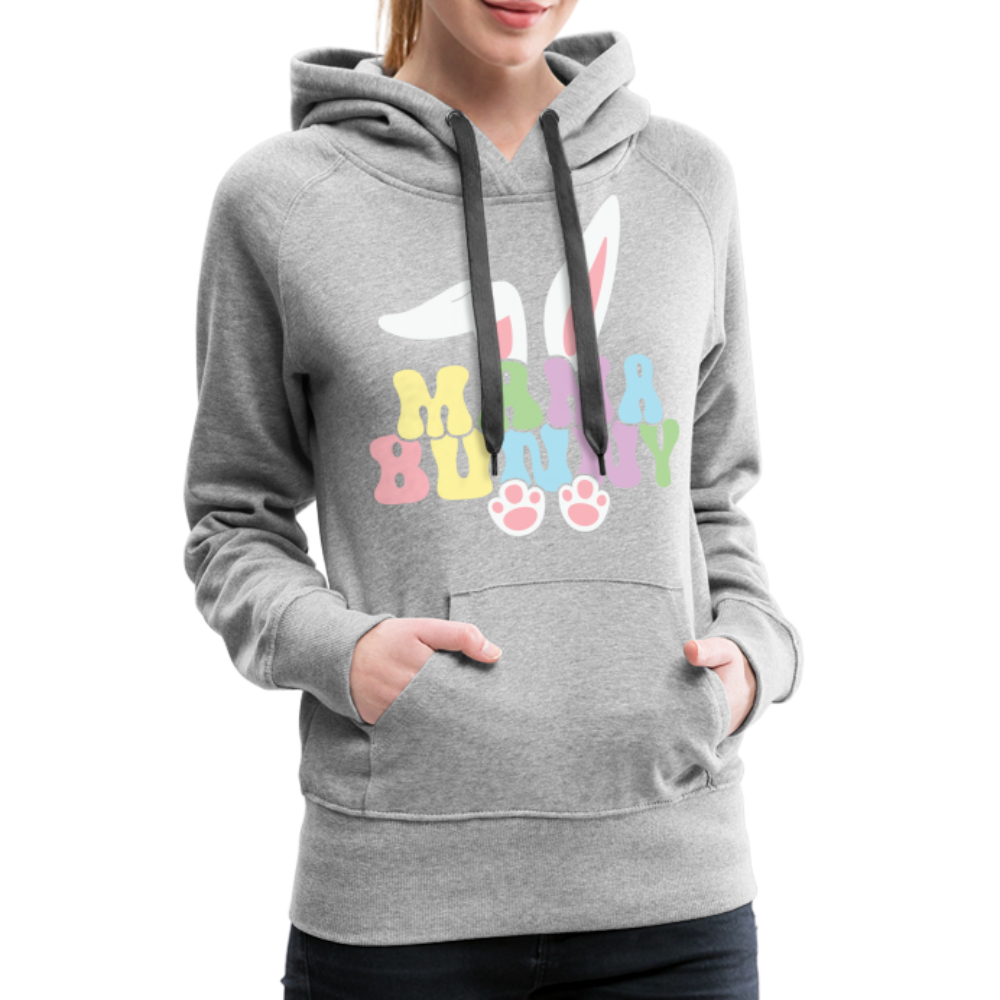 Mama Bunny Women’s Premium Hoodie (Easter) - heather grey