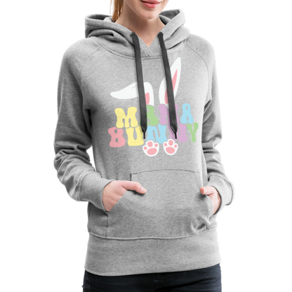 Mama Bunny Women’s Premium Hoodie (Easter) - heather grey