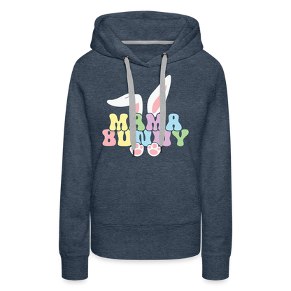 Mama Bunny Women’s Premium Hoodie (Easter) - heather denim