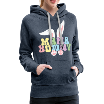 Mama Bunny Women’s Premium Hoodie (Easter) - heather denim