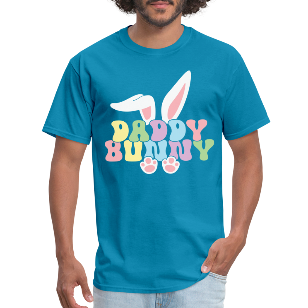 Daddy Bunny T-Shirt (Easter) - turquoise