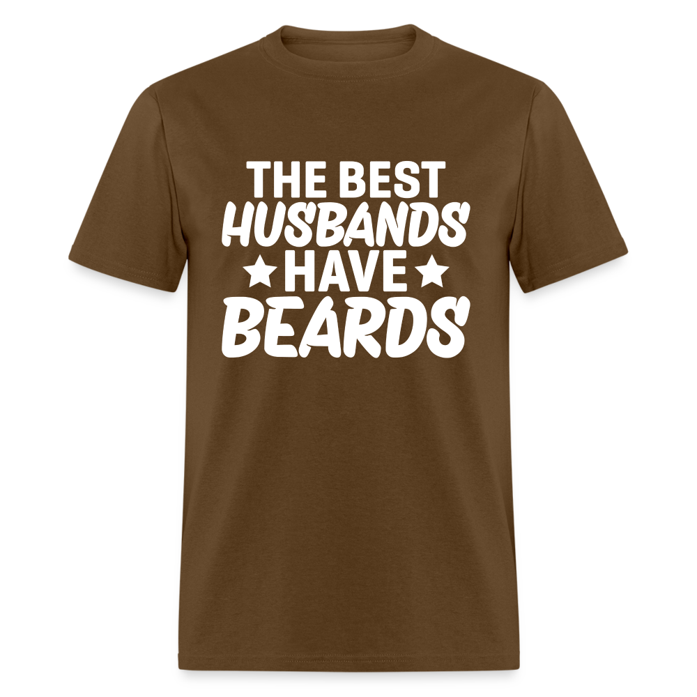 The Best Husbands Have Beards T-Shirt - brown