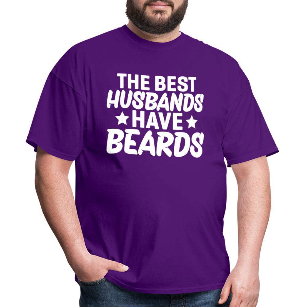 The Best Husbands Have Beards T-Shirt - purple