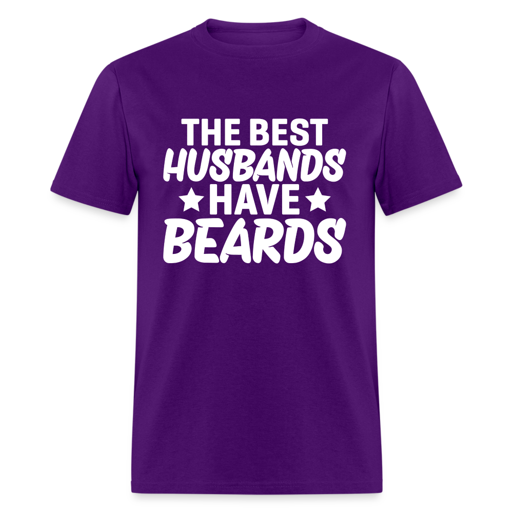 The Best Husbands Have Beards T-Shirt - purple