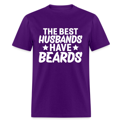 The Best Husbands Have Beards T-Shirt - purple