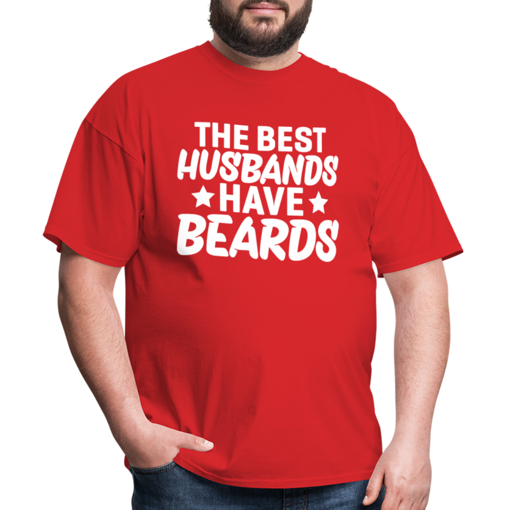 The Best Husbands Have Beards T-Shirt - red