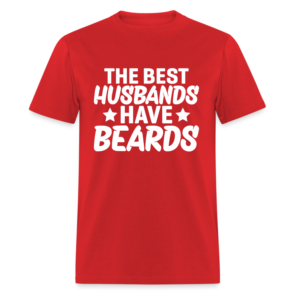 The Best Husbands Have Beards T-Shirt - red