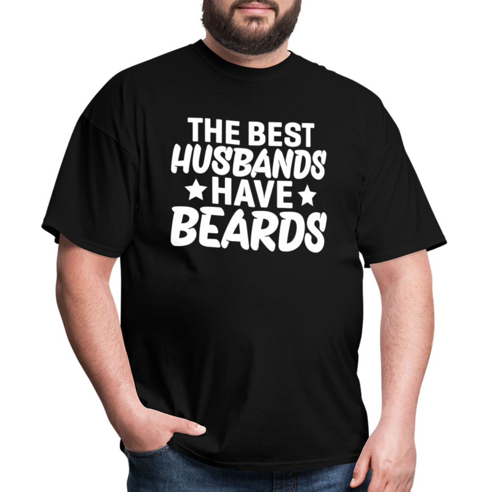 The Best Husbands Have Beards T-Shirt - black