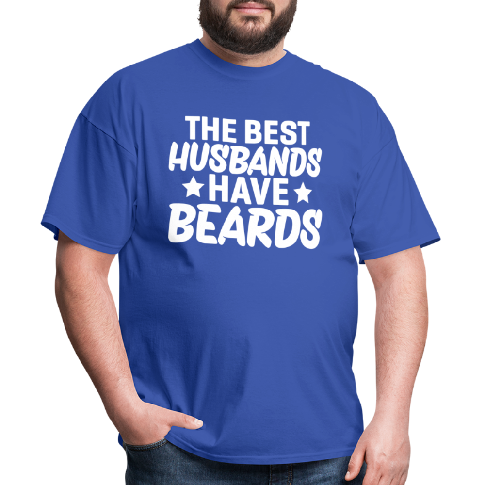 The Best Husbands Have Beards T-Shirt - royal blue