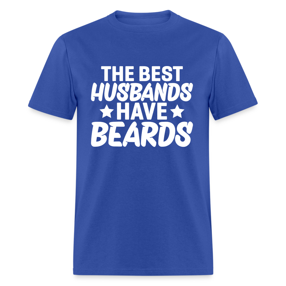 The Best Husbands Have Beards T-Shirt - royal blue