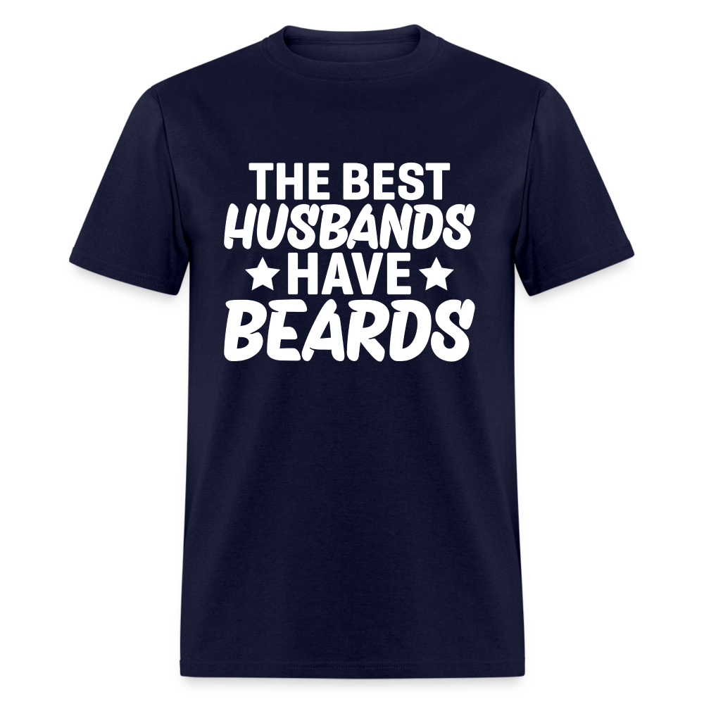 The Best Husbands Have Beards T-Shirt - navy