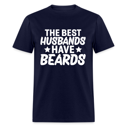 The Best Husbands Have Beards T-Shirt - navy