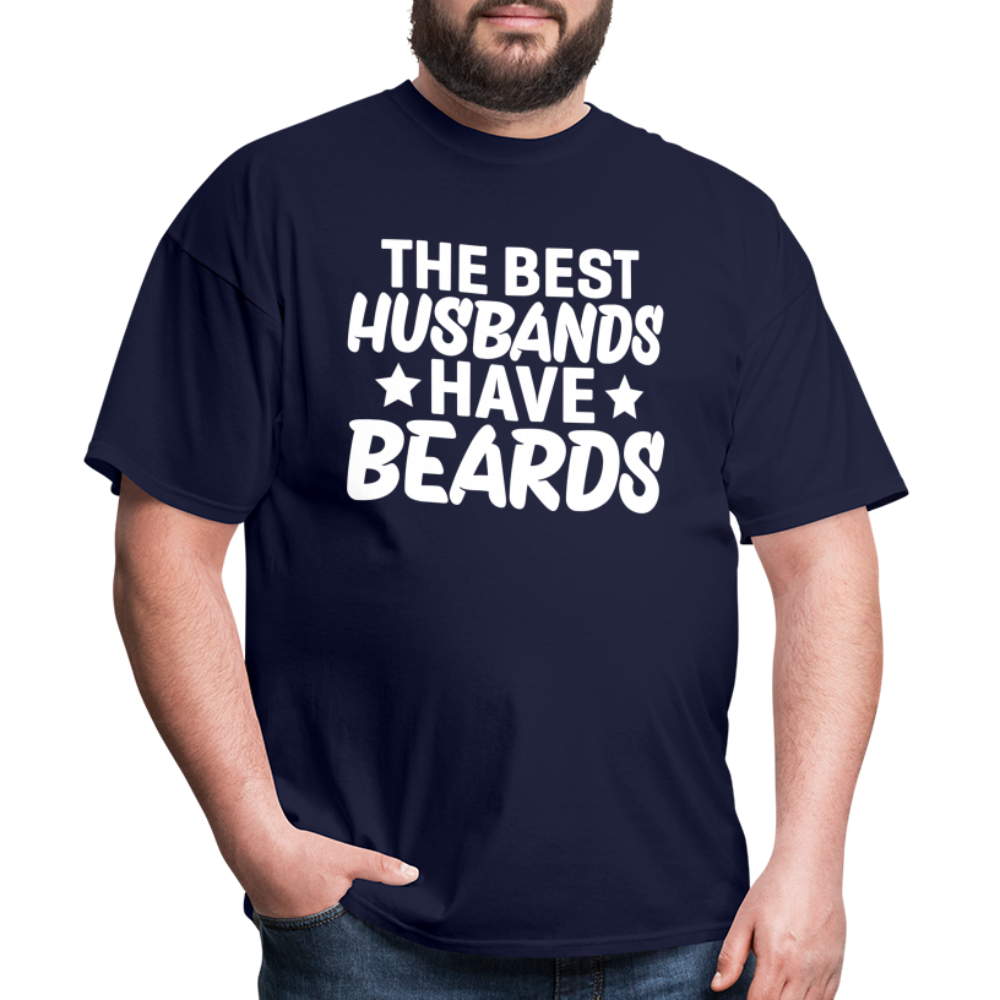 The Best Husbands Have Beards T-Shirt - navy