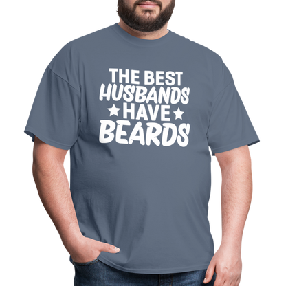 The Best Husbands Have Beards T-Shirt - denim