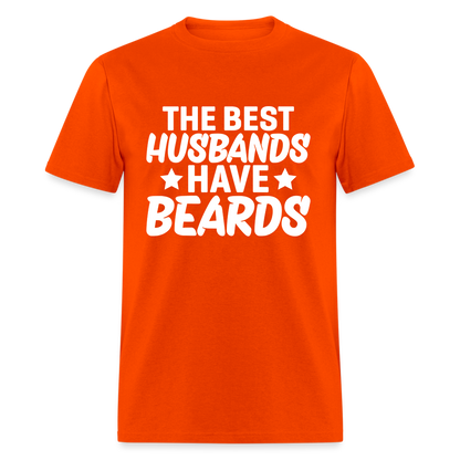 The Best Husbands Have Beards T-Shirt - orange