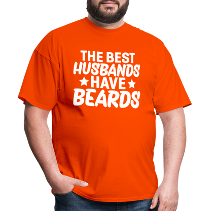 The Best Husbands Have Beards T-Shirt - orange