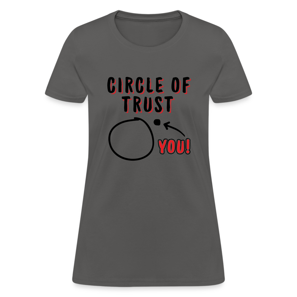 Circle of Trust Women's T-Shirt (You are Outside) - charcoal