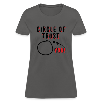 Circle of Trust Women's T-Shirt (You are Outside) - charcoal