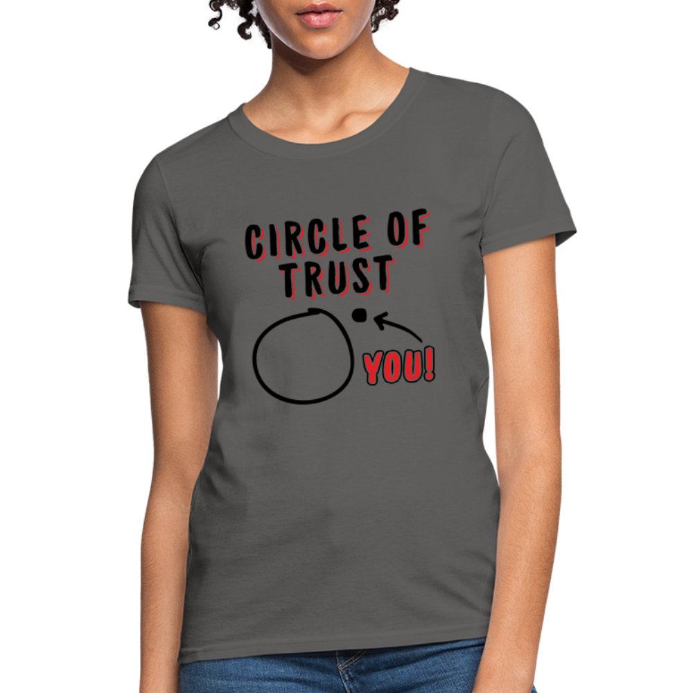 Circle of Trust Women's T-Shirt (You are Outside) - charcoal