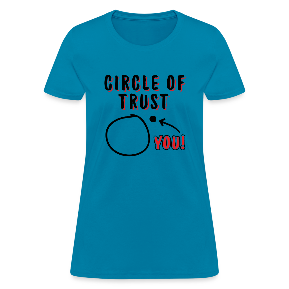 Circle of Trust Women's T-Shirt (You are Outside) - turquoise