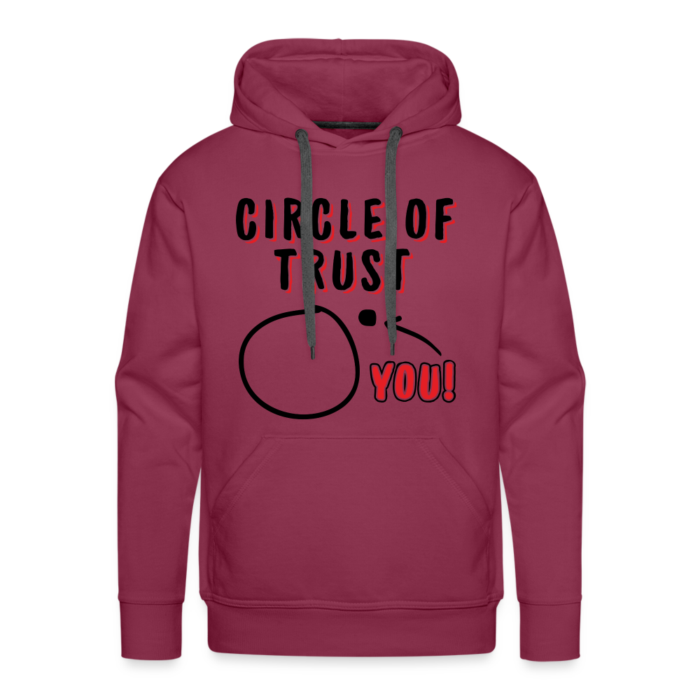 Circle of Trust Men's Premium Hoodie (You are Outside) - burgundy