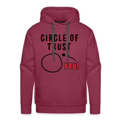 Circle of Trust Men's Premium Hoodie (You are Outside) - burgundy