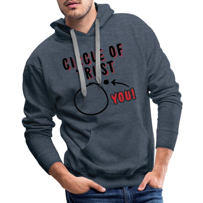 Circle of Trust Men's Premium Hoodie (You are Outside) - heather denim