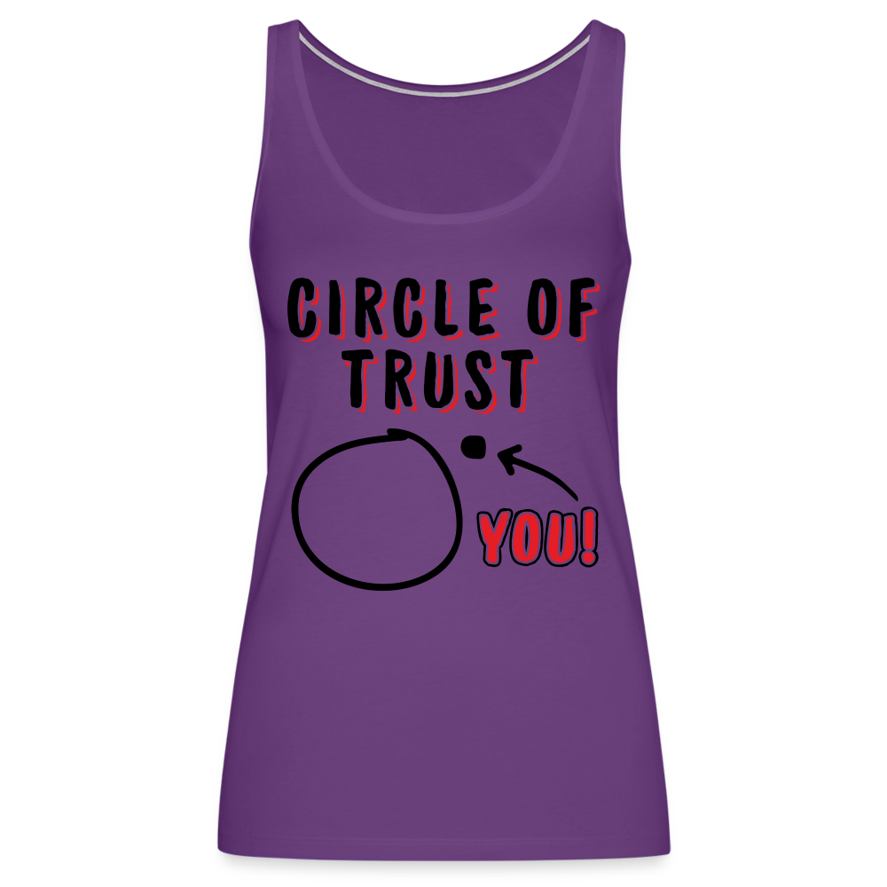 Circle of Trust Women’s Premium Tank Top (You are Outside) - purple