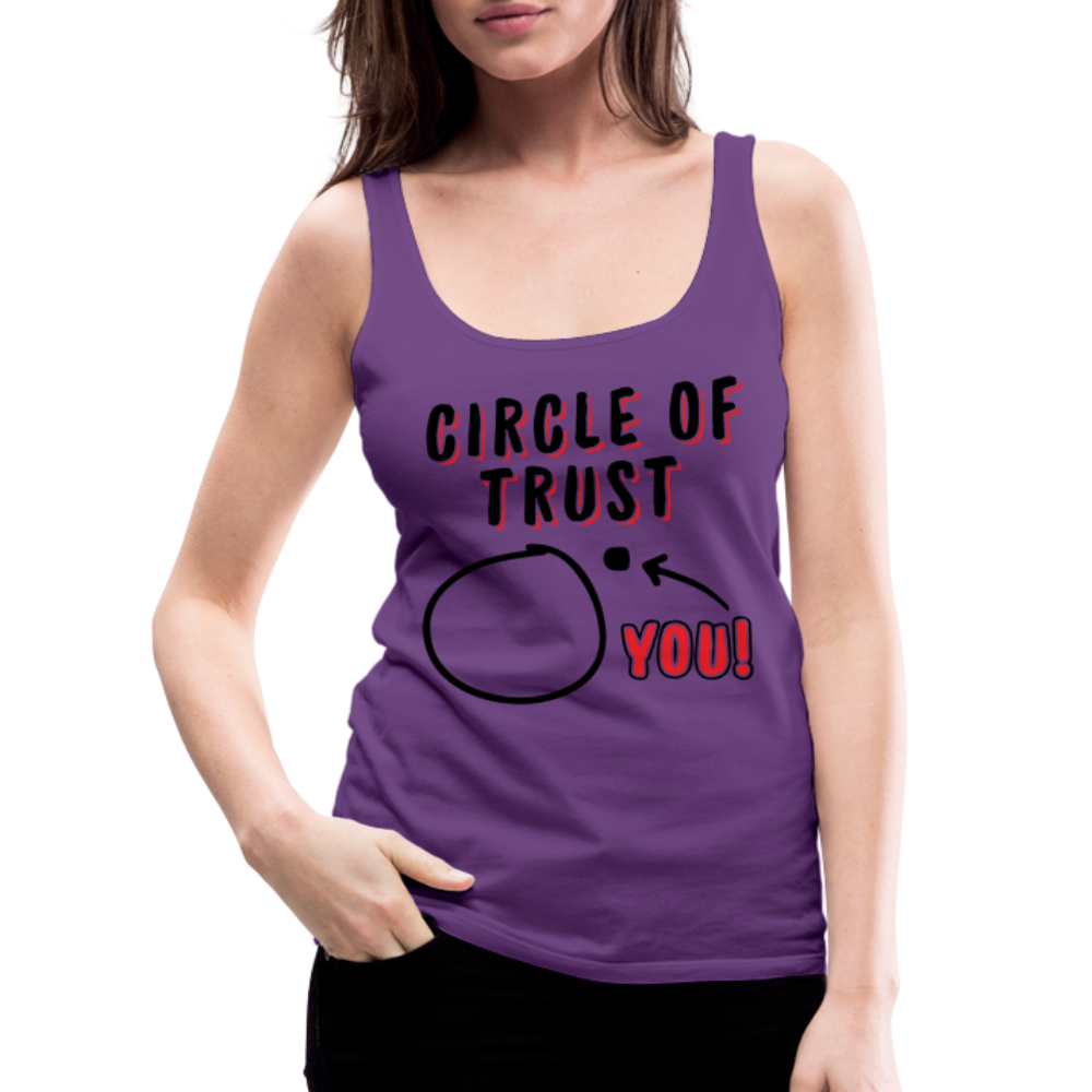 Circle of Trust Women’s Premium Tank Top (You are Outside) - purple