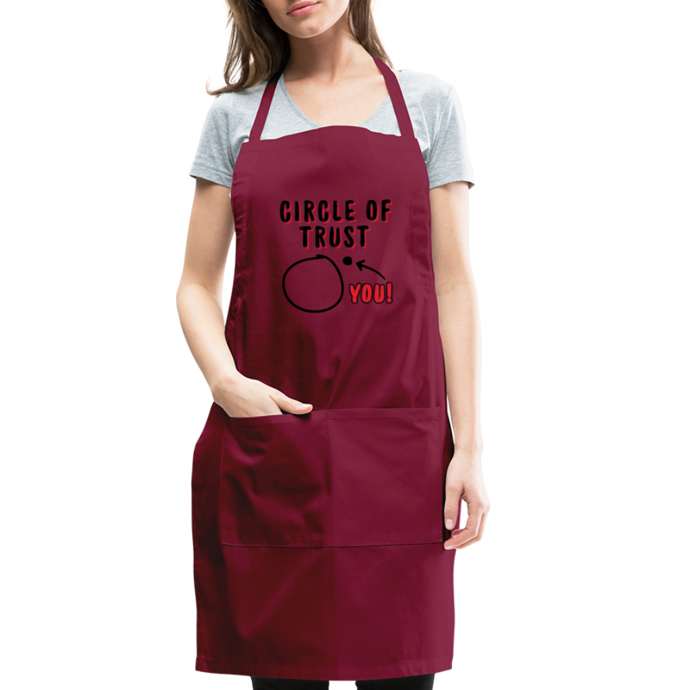 Circle of Trust Adjustable Apron (You are Outside) - burgundy