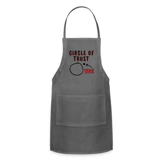 Circle of Trust Adjustable Apron (You are Outside) - charcoal