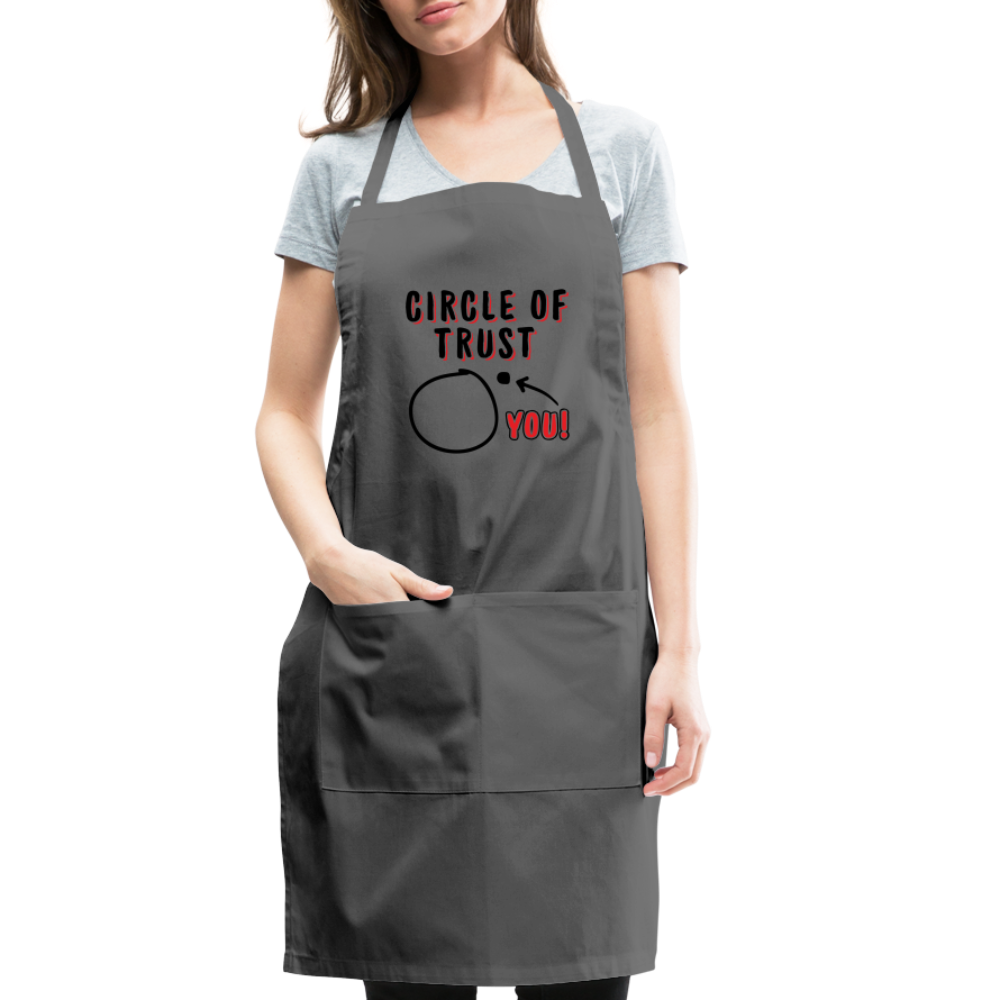 Circle of Trust Adjustable Apron (You are Outside) - charcoal