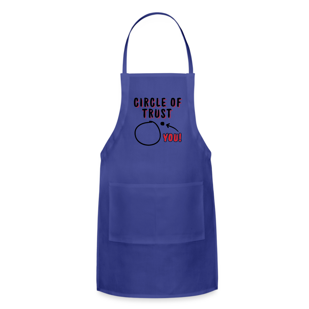 Circle of Trust Adjustable Apron (You are Outside) - royal blue