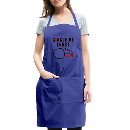 Circle of Trust Adjustable Apron (You are Outside) - royal blue