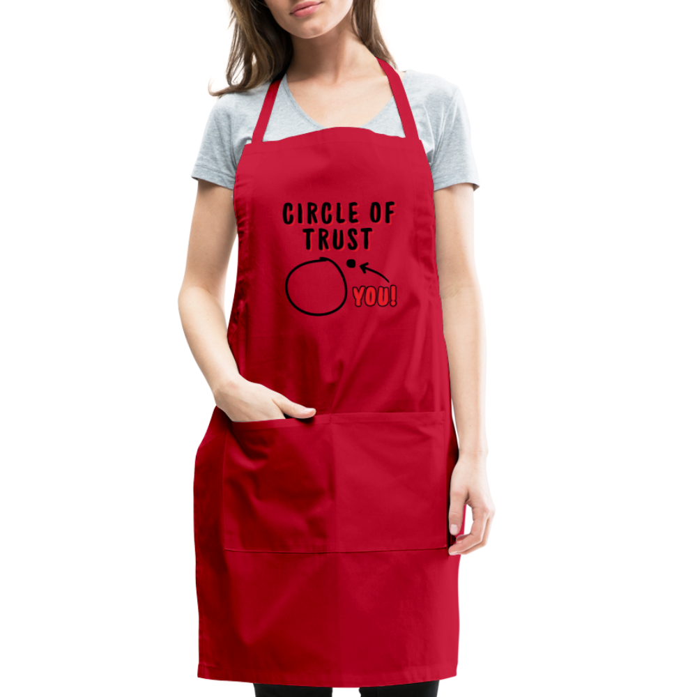 Circle of Trust Adjustable Apron (You are Outside) - red