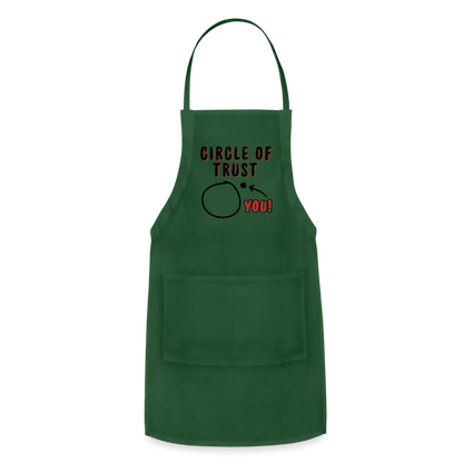 Circle of Trust Adjustable Apron (You are Outside) - forest green