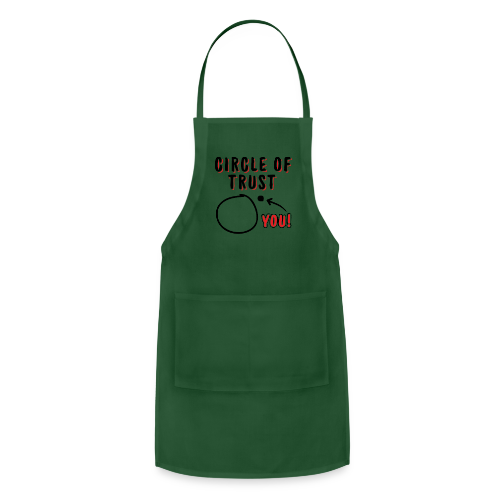 Circle of Trust Adjustable Apron (You are Outside) - forest green