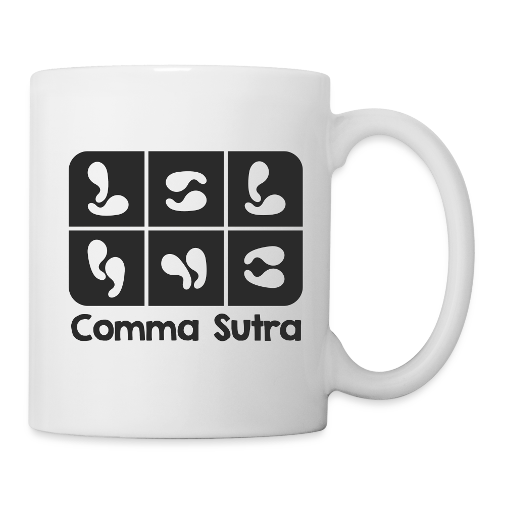 Comma Sutra Coffee Mug - white