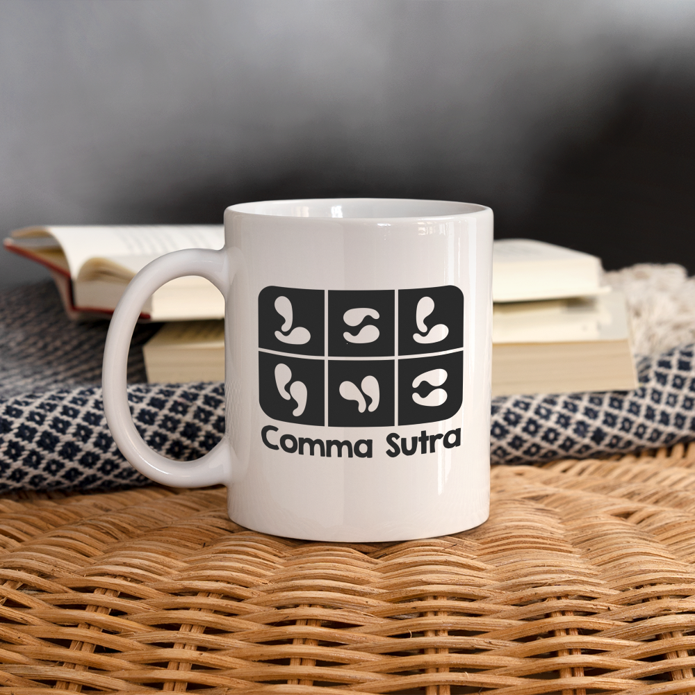 Comma Sutra Coffee Mug - white