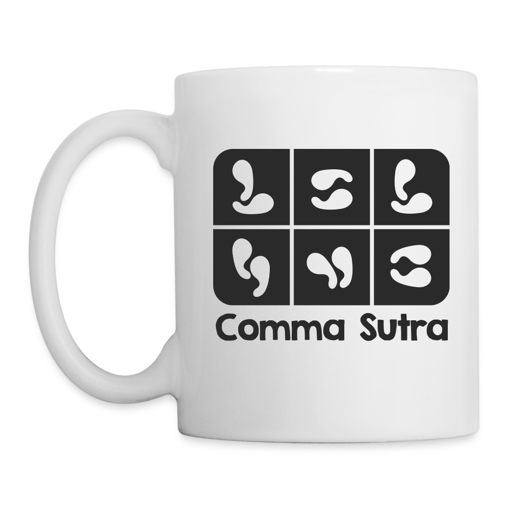 Comma Sutra Coffee Mug - white