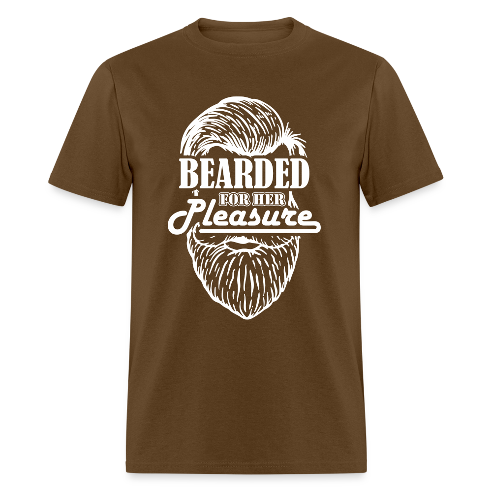 Bearded For Her Pleasure T-Shirt - brown