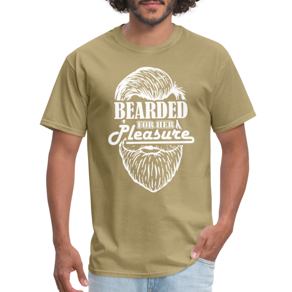 Bearded For Her Pleasure T-Shirt - khaki