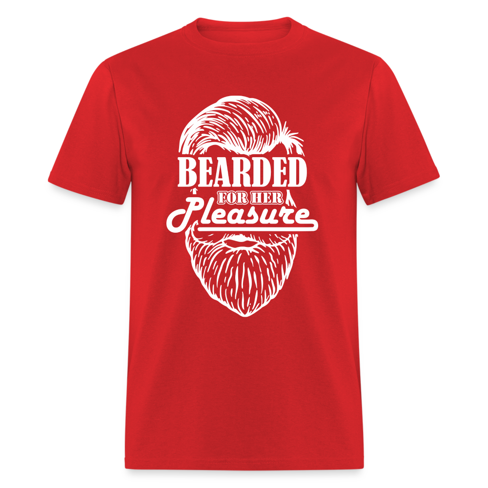 Bearded For Her Pleasure T-Shirt - red