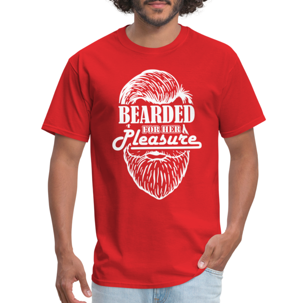 Bearded For Her Pleasure T-Shirt - red