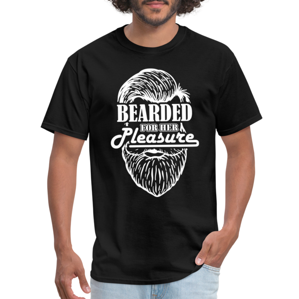 Bearded For Her Pleasure T-Shirt - black