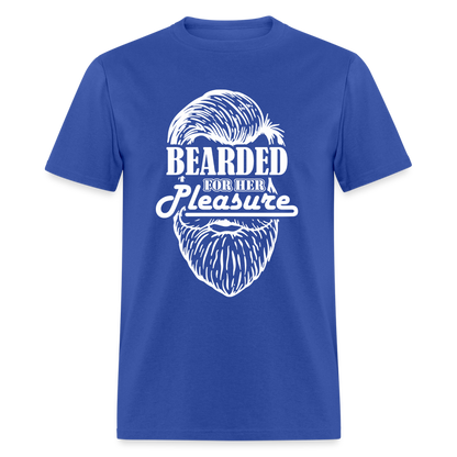 Bearded For Her Pleasure T-Shirt - royal blue