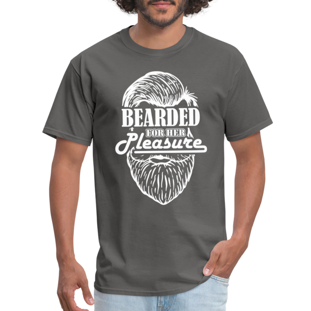 Bearded For Her Pleasure T-Shirt - charcoal